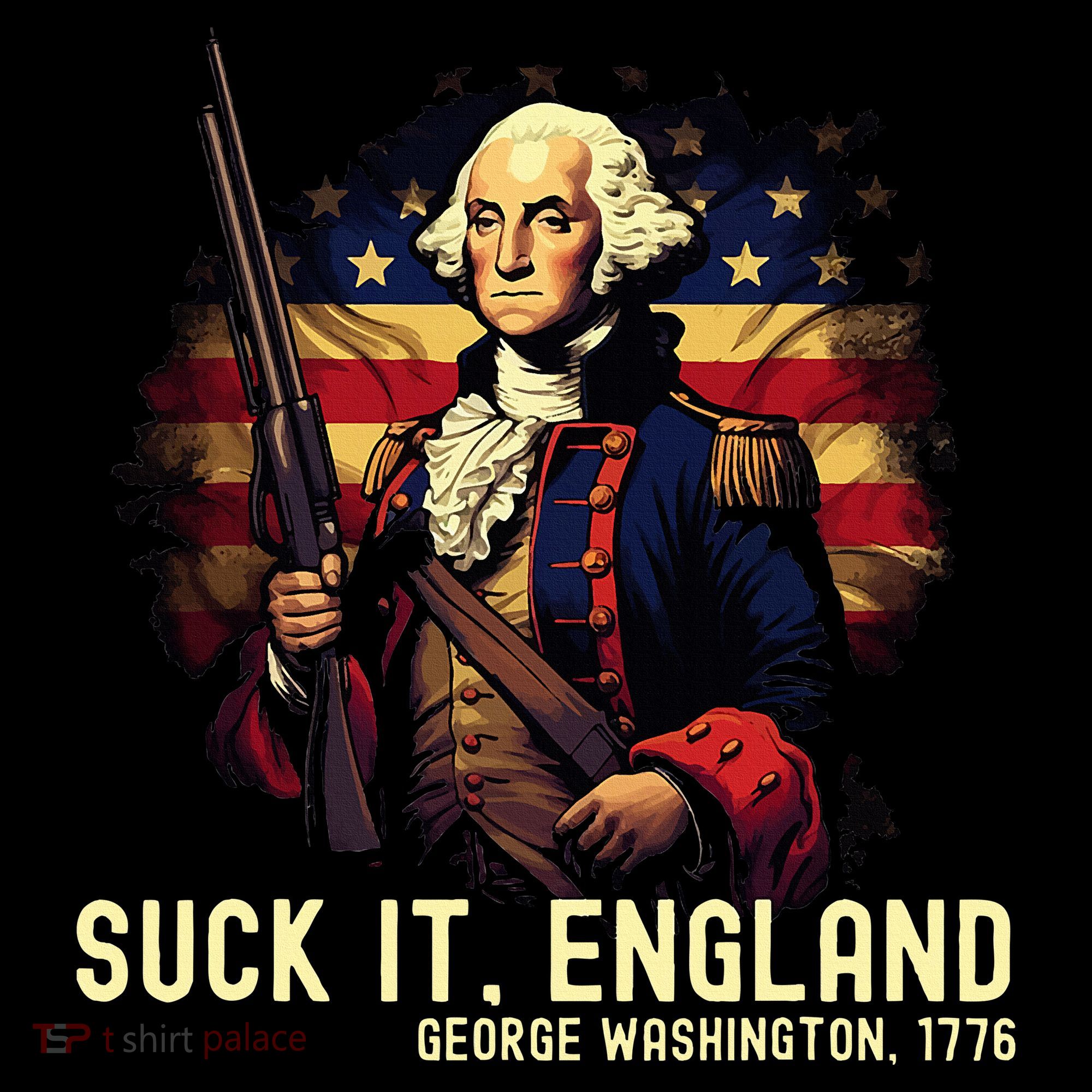 Suck It England George Washington 1776 Tank Top