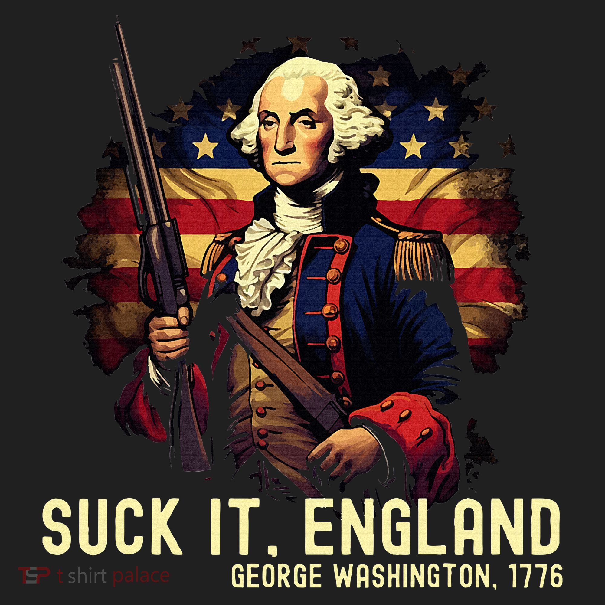 Suck It England George Washington 1776 Golf Towel