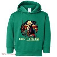 Suck It England George Washington 1776 Toddler Hoodie thumb 0