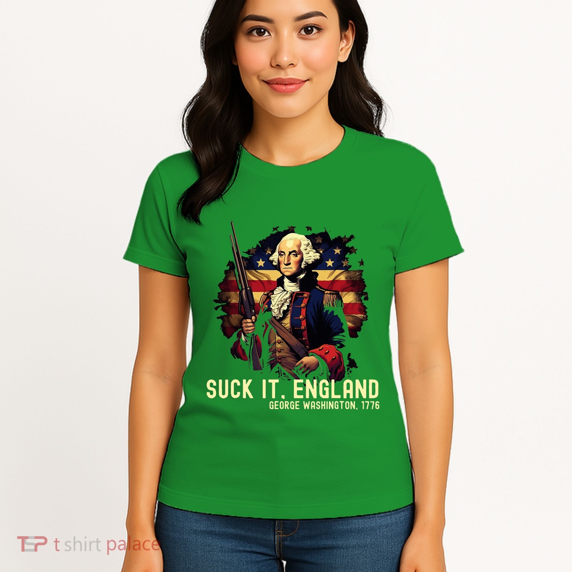 Suck It England George Washington 1776 Women's T-Shirt