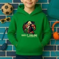 Suck It England George Washington 1776 Kids Hoodie thumb 2