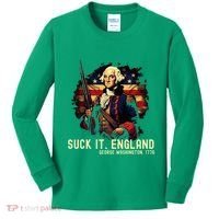 Suck It England George Washington 1776 Kids Long Sleeve Shirt thumb 0