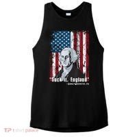 Suck It England Funny 4th Of July George Washington 1776 Ladies PosiCharge Tri-Blend Wicking Tank thumb 0