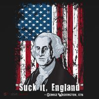 Suck It England Funny 4th Of July George Washington 1776 Apron thumb 3