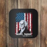 Suck It England Funny 4th Of July George Washington 1776 Coaster thumb 0