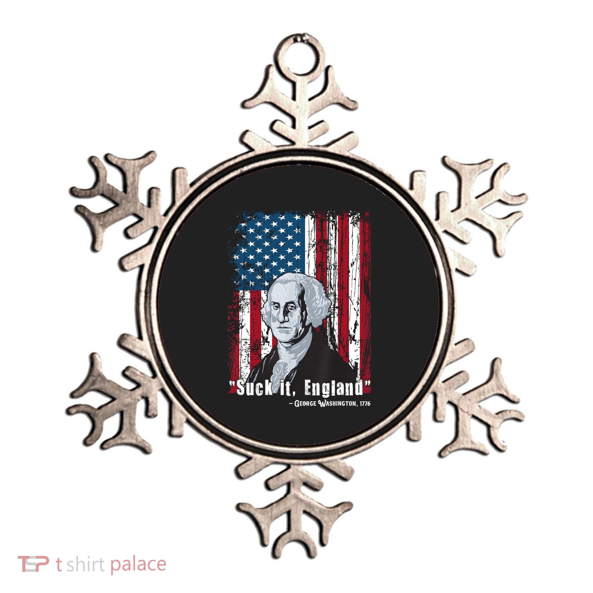 Suck It England Funny 4th Of July George Washington 1776 Ornament
