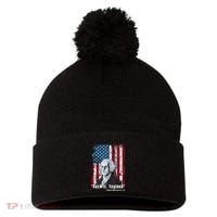 Suck It England Funny 4th Of July George Washington 1776 Pom Pom 12in Knit Beanie thumb 0