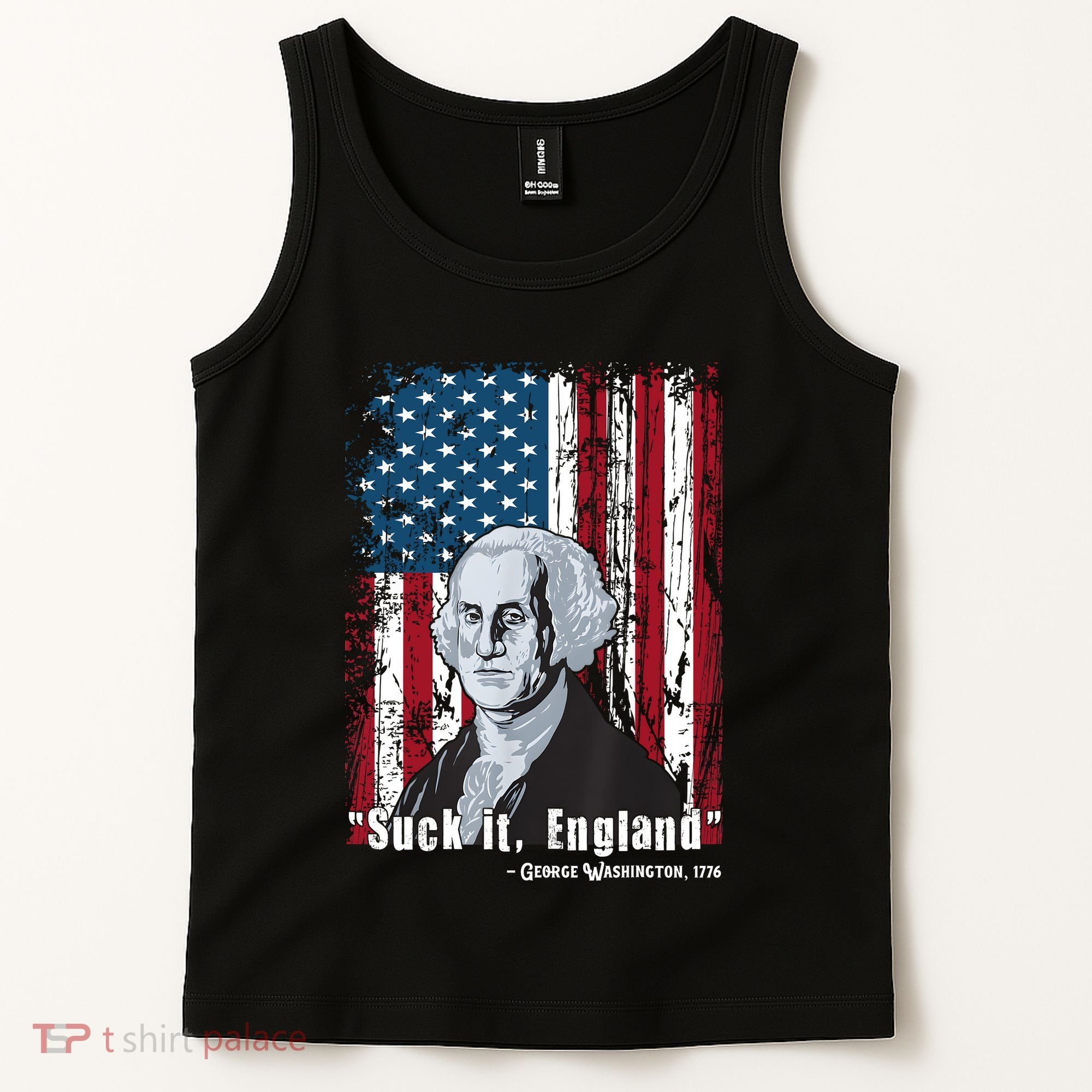 Suck It England Funny 4th Of July George Washington 1776 Tank Top