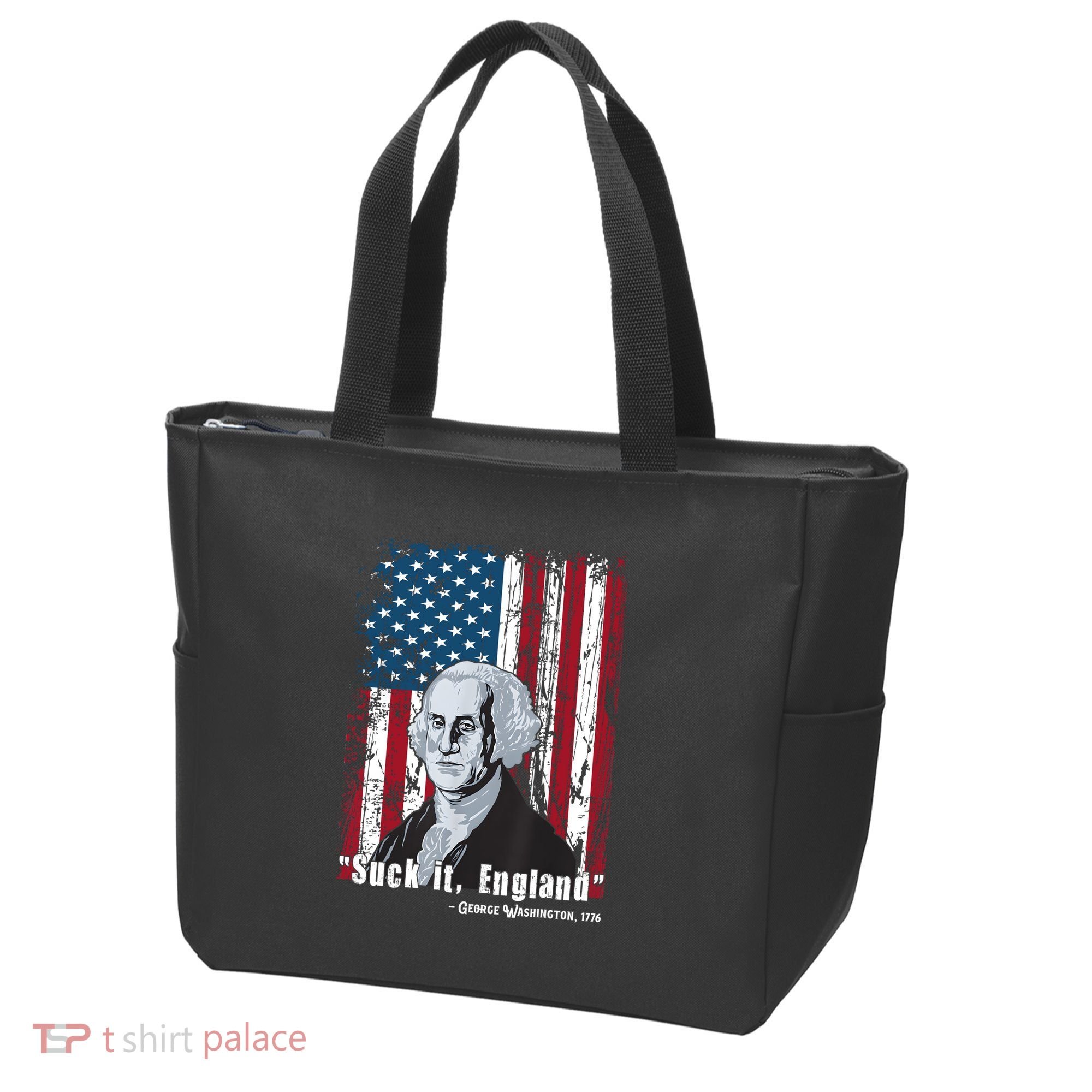 Suck It England Funny 4th Of July George Washington 1776 Tote Bag