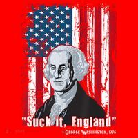 Suck It England Funny 4th Of July George Washington 1776 Santa Hat thumb 1