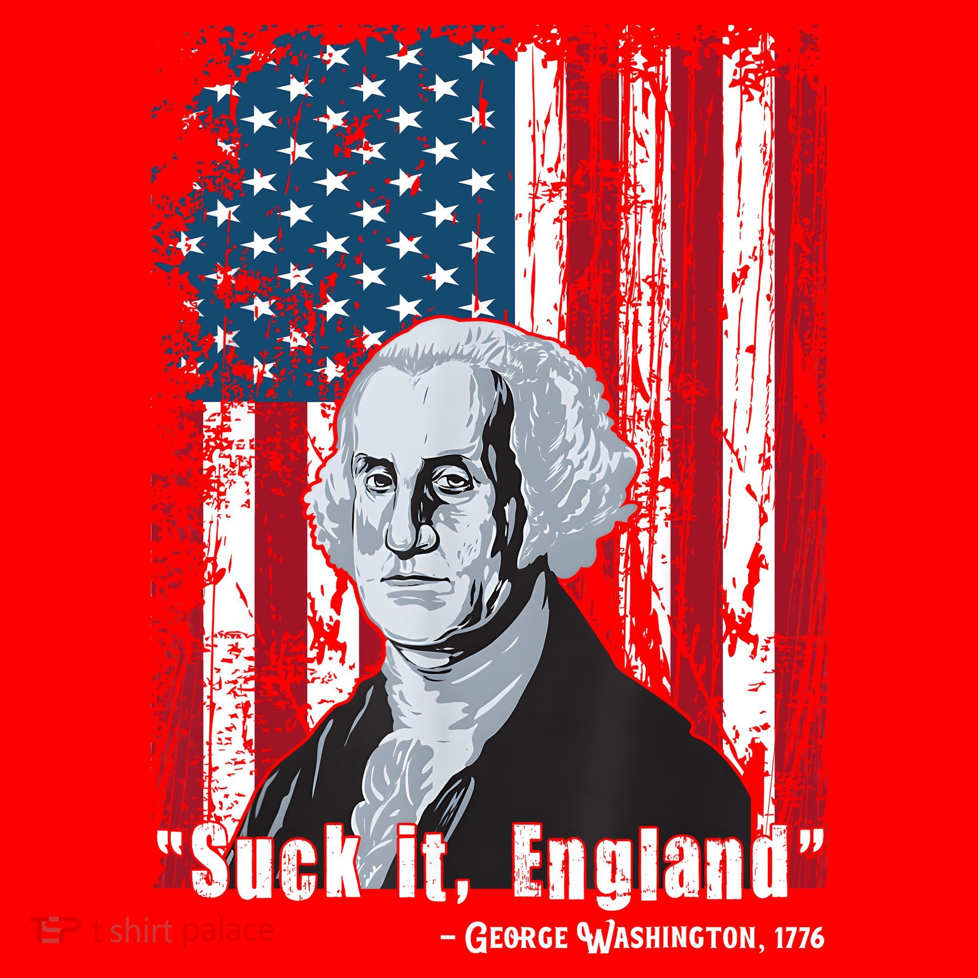 Suck It England Funny 4th Of July George Washington 1776 Santa Hat