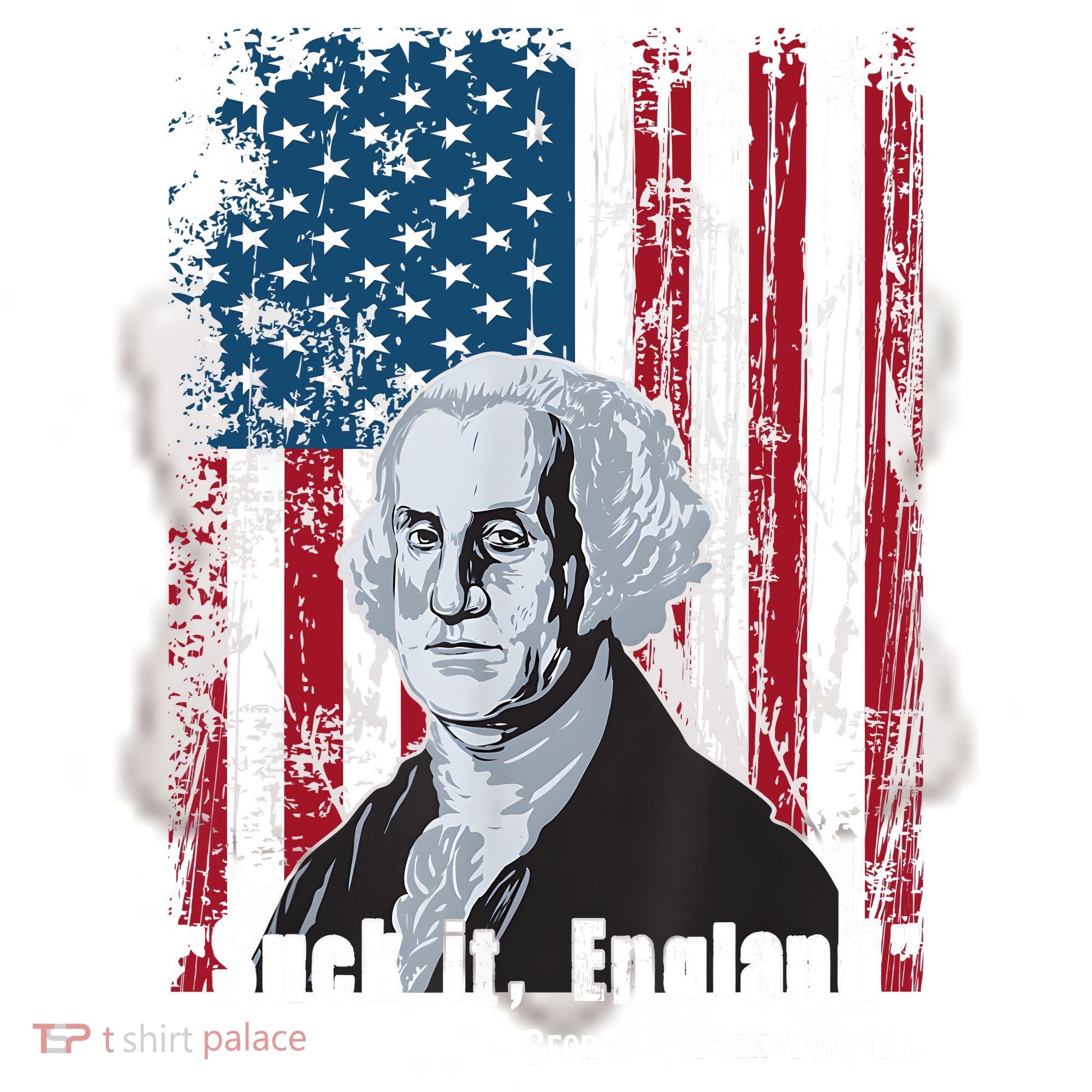 Suck It England Funny 4th Of July George Washington 1776 Ceramic Ornament