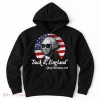 Suck It England Funny 4th Of July George Washington 1776 Hoodie thumb 0