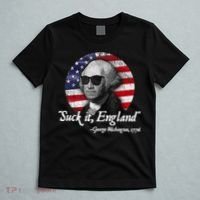 Suck It England Funny 4th Of July George Washington 1776 T-Shirt thumb 5