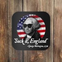 Suck It England Funny 4th Of July George Washington 1776 Coaster thumb 0
