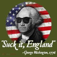 Suck It England Funny 4th Of July George Washington 1776 The Baniff Cuffed Pom Beanie thumb 2