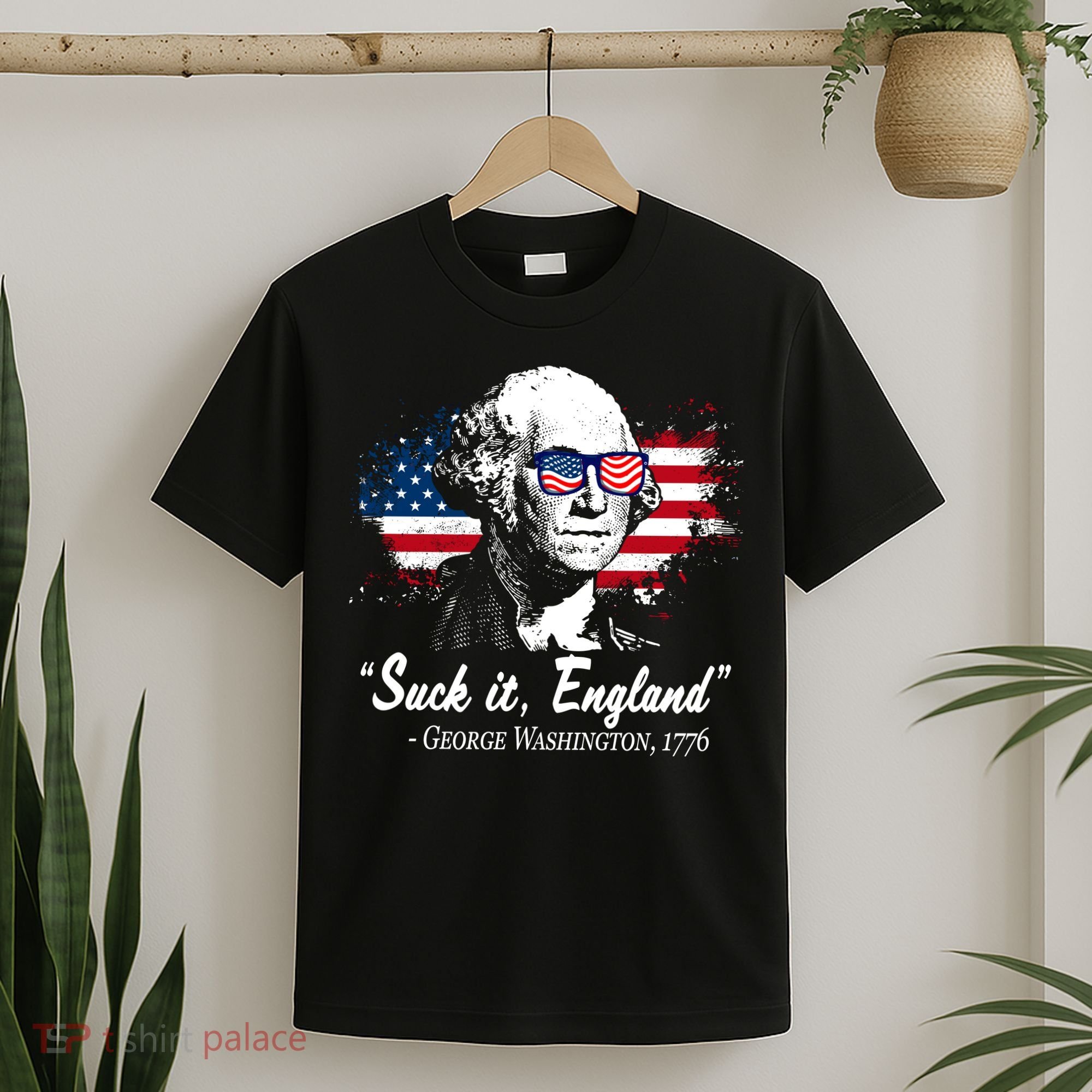 Suck It England Funny 4th Of July George Washington 1776 T-Shirt