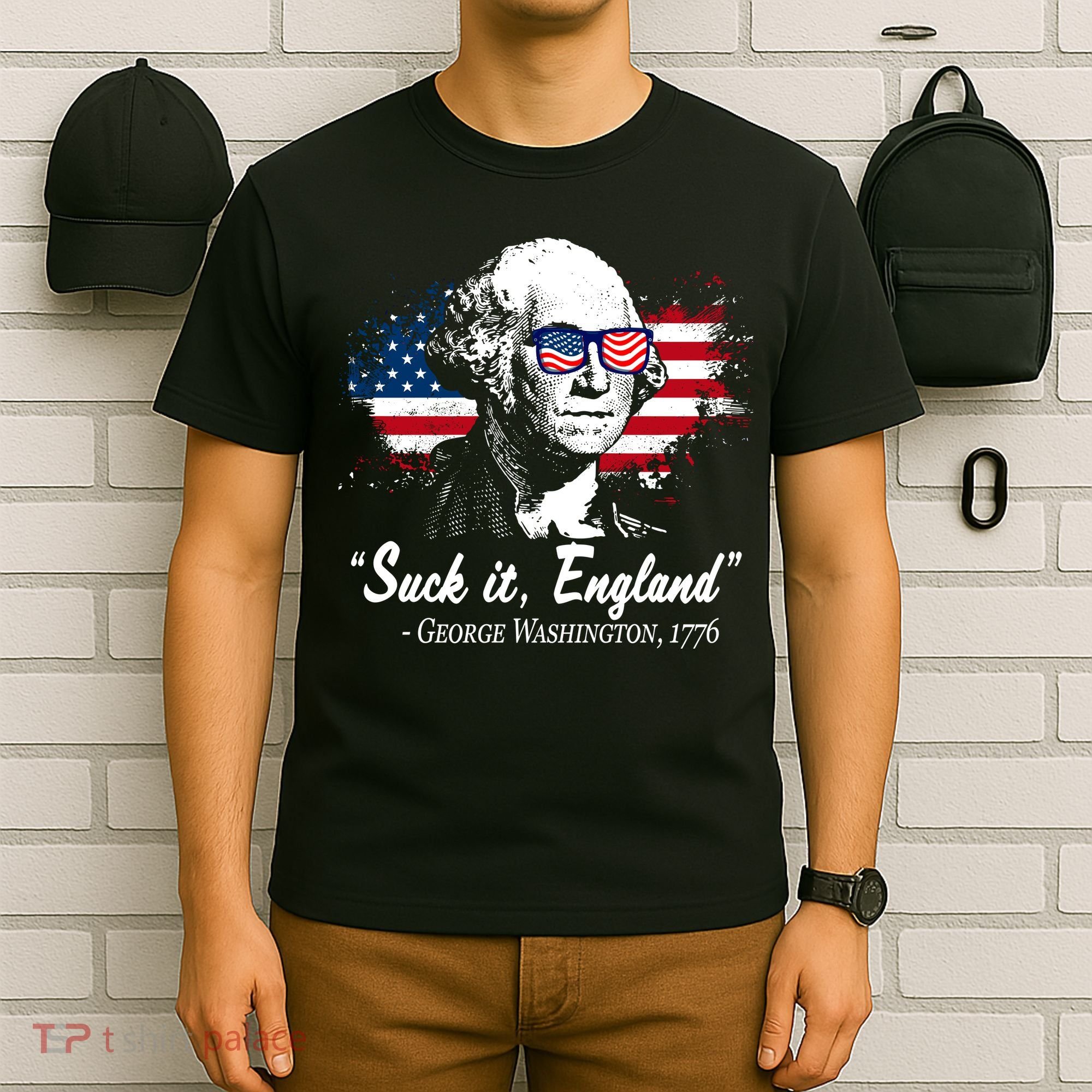 Suck It England Funny 4th Of July George Washington 1776 T-Shirt