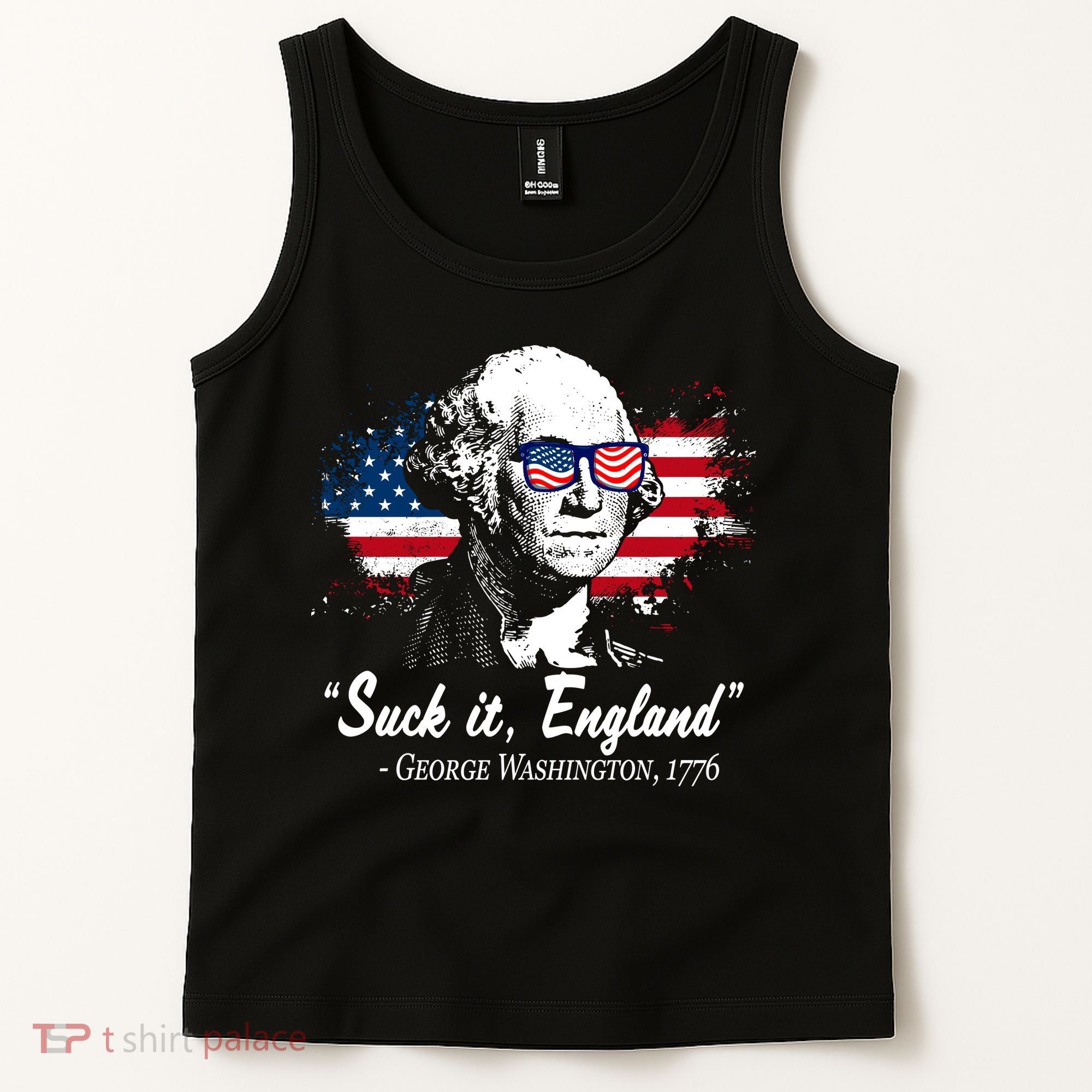 Suck It England Funny 4th Of July George Washington 1776 Tank Top