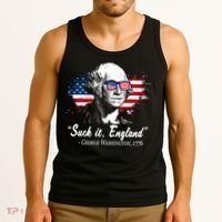 Suck It England Funny 4th Of July George Washington 1776 Tank Top thumb 3