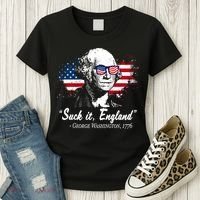 Suck It England Funny 4th Of July George Washington 1776 Women's T-Shirt thumb 3