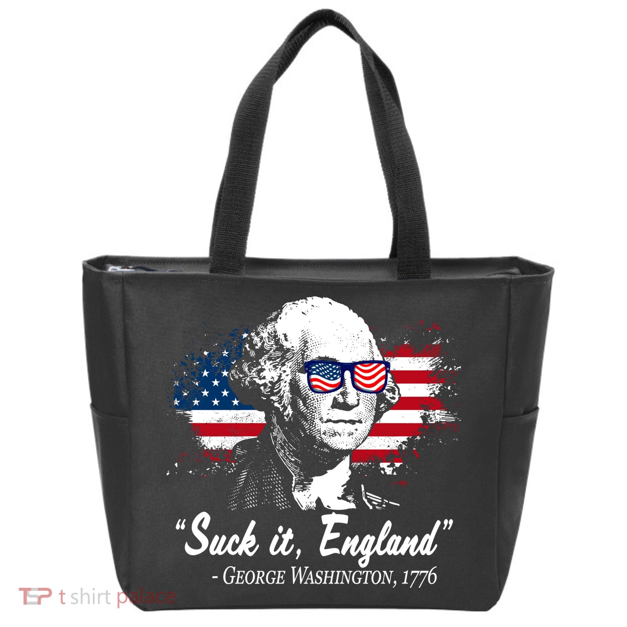 Suck It England Funny 4th Of July George Washington 1776 Tote Bag