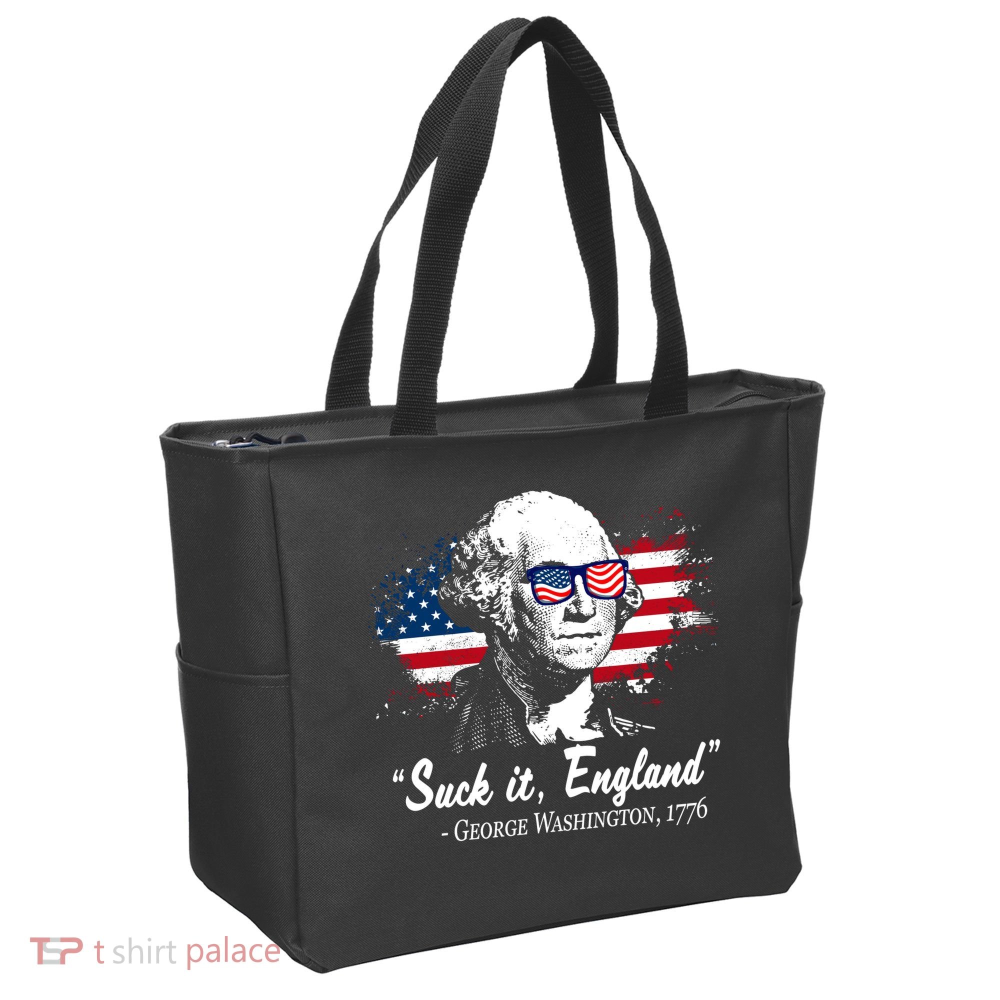 Suck It England Funny 4th Of July George Washington 1776 Tote Bag
