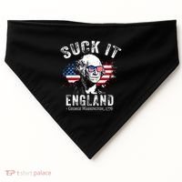 Suck It England Funny 4th Of July George Washington 1776 USA-Made Doggie Bandana thumb 0
