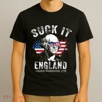 Suck It England Funny 4th Of July George Washington 1776 T-Shirt thumb 3