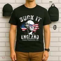 Suck It England Funny 4th Of July George Washington 1776 T-Shirt thumb 6