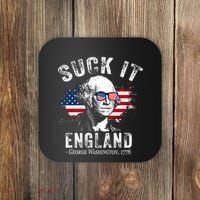 Suck It England Funny 4th Of July George Washington 1776 Coaster thumb 0