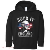 Suck It England Funny 4th Of July George Washington 1776 Toddler Hoodie thumb 0