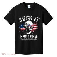 Suck It England Funny 4th Of July George Washington 1776 Kids T-Shirt thumb 0