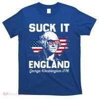 Suck It England Funny 4th Of July George Washington 1776 T-Shirt thumb 0