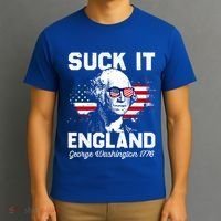 Suck It England Funny 4th Of July George Washington 1776 T-Shirt thumb 3