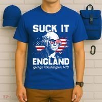 Suck It England Funny 4th Of July George Washington 1776 T-Shirt thumb 6