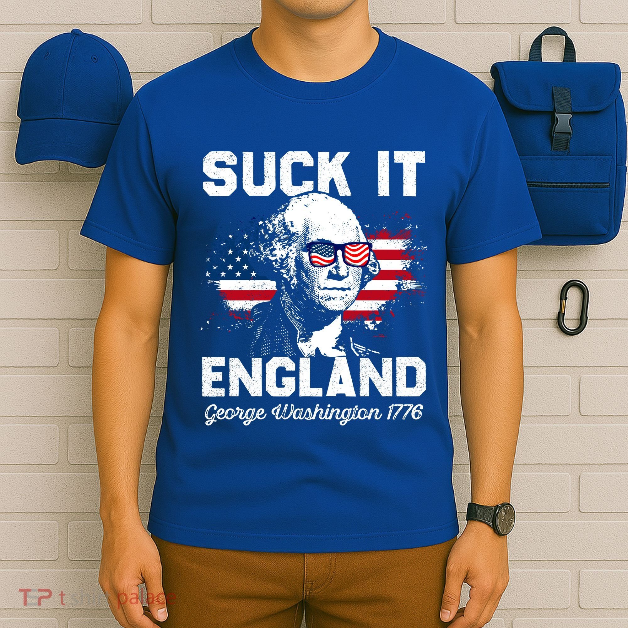 Suck It England Funny 4th Of July George Washington 1776 T-Shirt