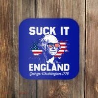 Suck It England Funny 4th Of July George Washington 1776 Coaster thumb 0