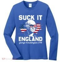 Suck It England Funny 4th Of July George Washington 1776 Women's Long Sleeve Shirt thumb 0