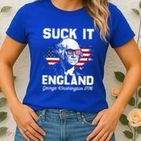 Suck It England Funny 4th Of July George Washington 1776 Women's T-Shirt thumb 2