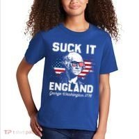 Suck It England Funny 4th Of July George Washington 1776 Kids T-Shirt thumb 2