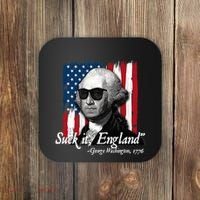 Suck It England Funny George Washington Usa Flag 4th Of July Coaster thumb 0