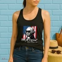 Suck It England Funny George Washington Usa Flag 4th Of July Women's Tank Top thumb 2