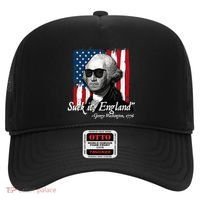 Suck It England Funny George Washington Usa Flag 4th Of July Hat thumb 0