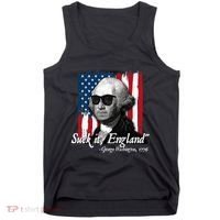 Suck It England Funny George Washington Usa Flag 4th Of July Tank Top thumb 0