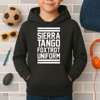 Sierra Tango Foxtrot Uniform STFU Kids Hoodie thumb 2