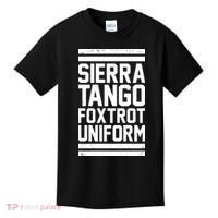 Sierra Tango Foxtrot Uniform STFU Kids T-Shirt thumb 0