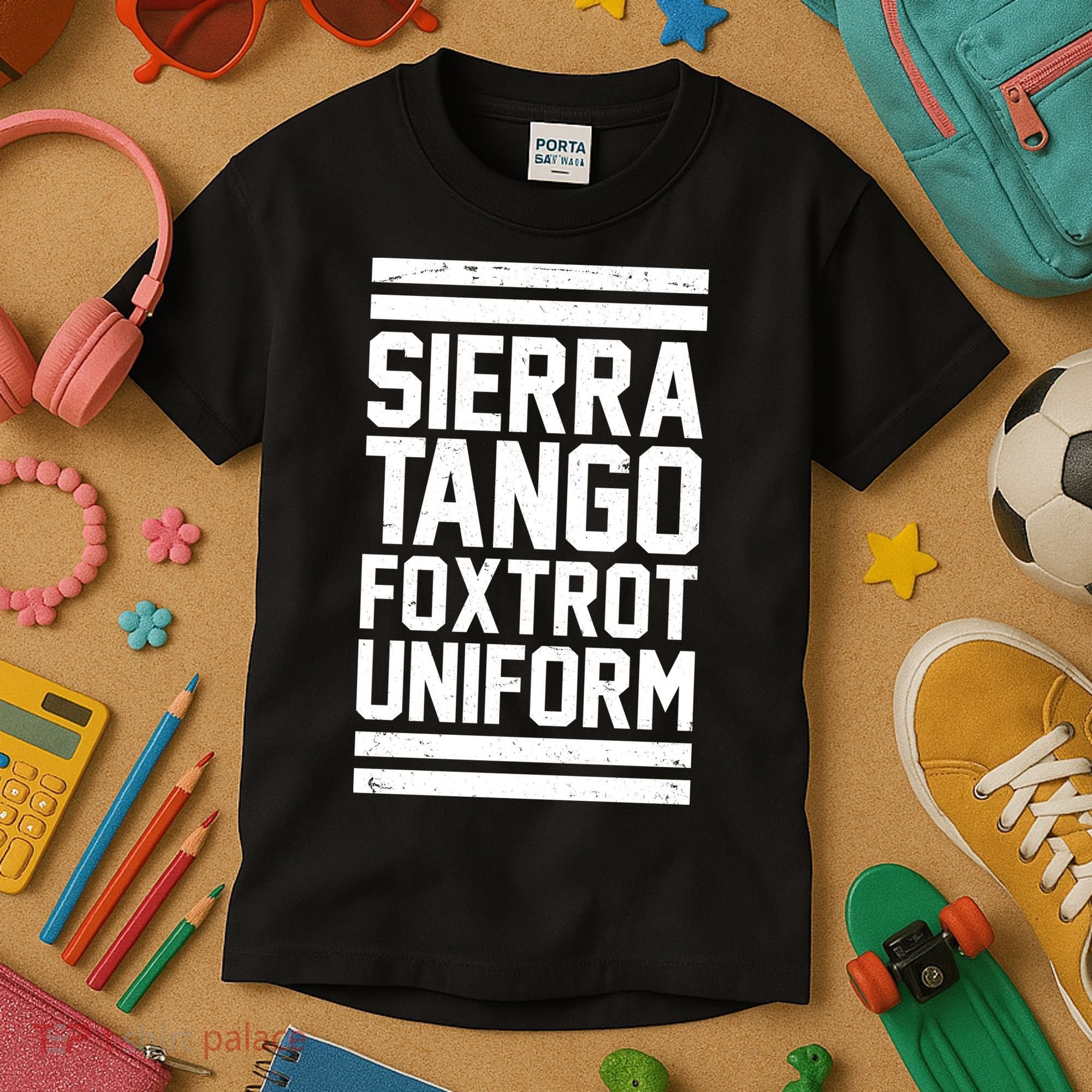 Sierra Tango Foxtrot Uniform STFU Kids T-Shirt