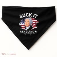 Suck It Funny England 4th of July George Washington USA-Made Doggie Bandana thumb 0