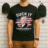 Suck It Funny England 4th of July George Washington T-Shirt thumb 6